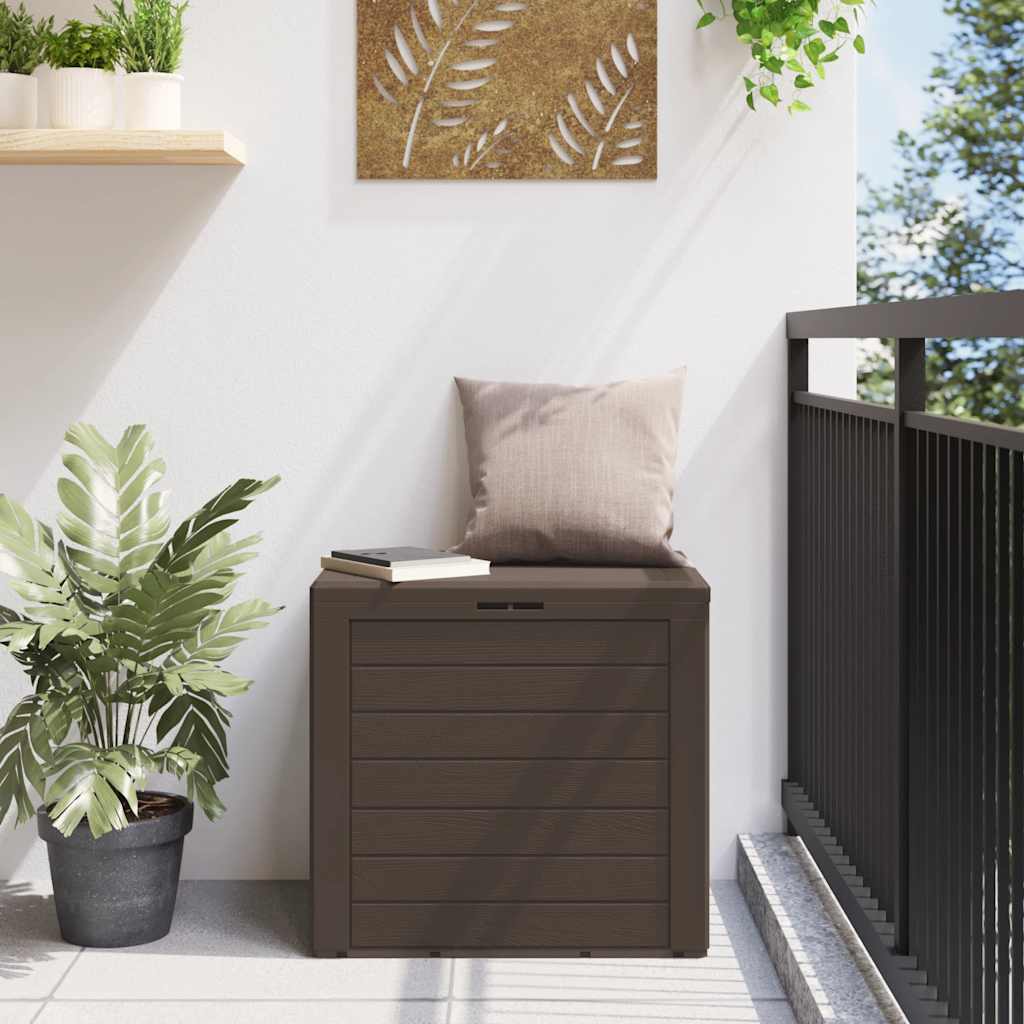 opbevaringskasse til haven 58,5x46x55 cm polypropylen brun