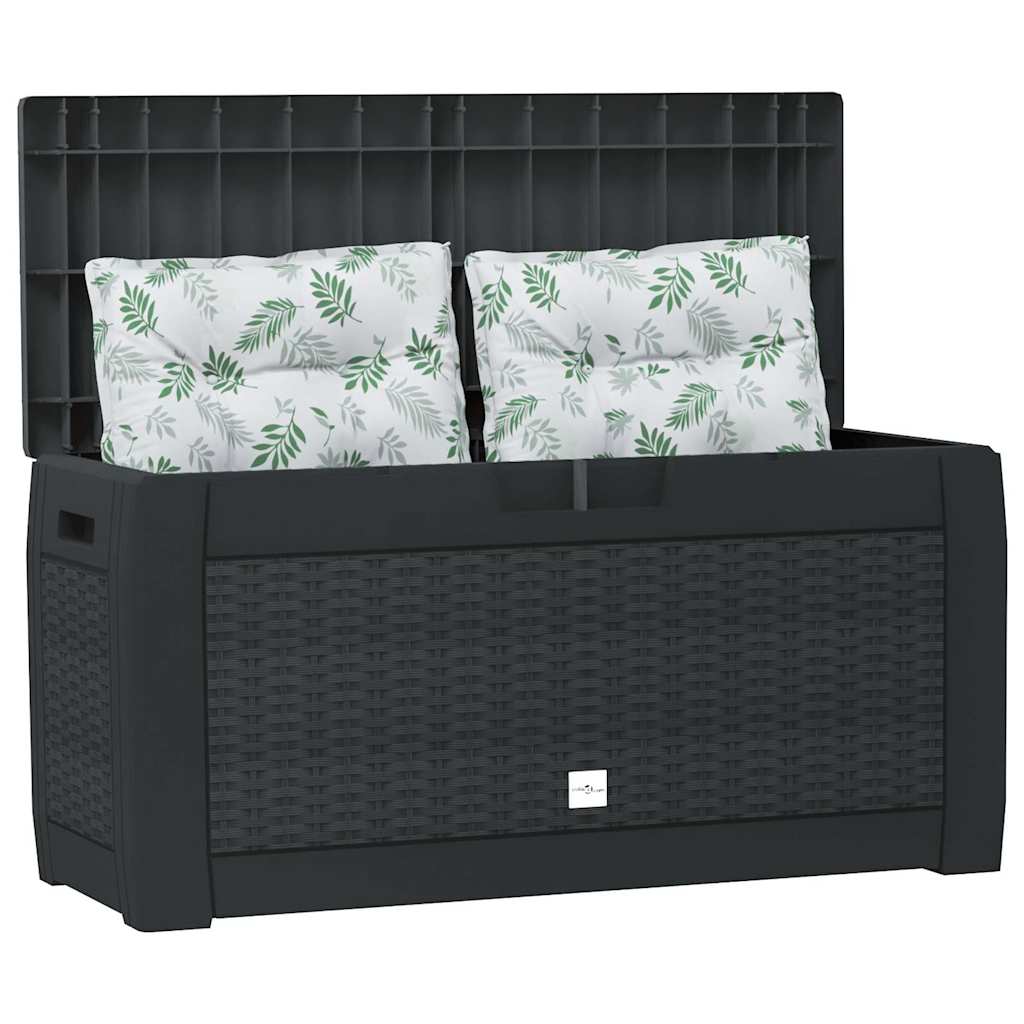 opbevaringskasse til haven 119x48x60 cm polypropylen antracit