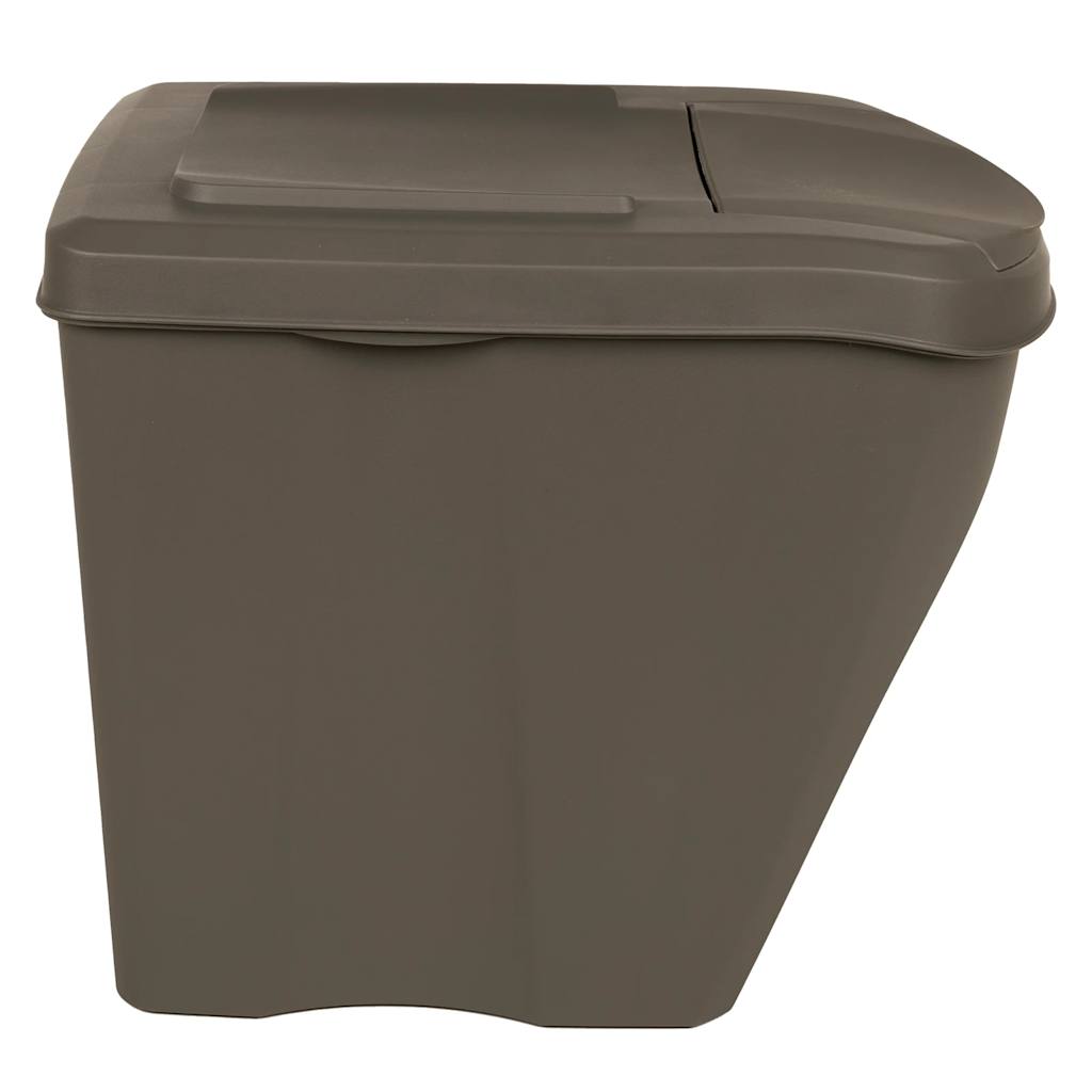 stabelbare affaldsspande 3 stk. 75 l polypropylen grå