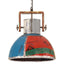 industriel hængelampe 40 cm E27 25 W flerfarvet rund
