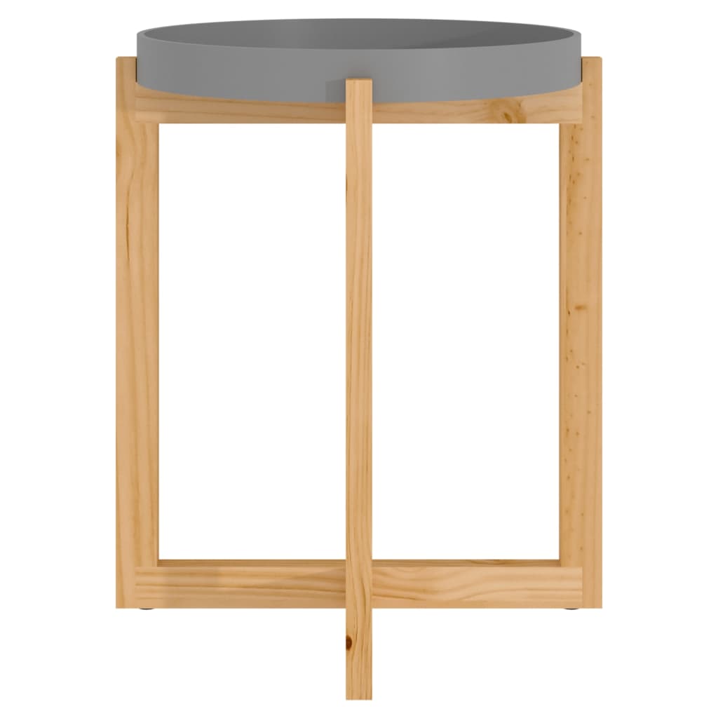 sofabord 41x41x48,5 cm konstrueret træ og massivt fyrretræ grå