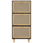 skoskab 52x25x115 cm konstrueret træ og naturlig rattan