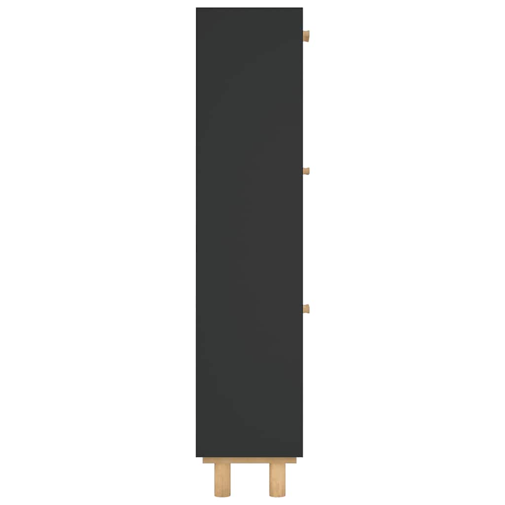 skoskab 52x25x115 cm konstrueret træ og naturlig rattan