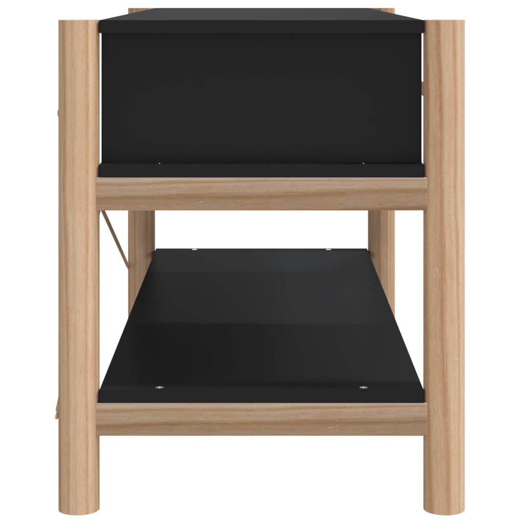 tv-bord 82x38x45 cm konstrueret træ sort