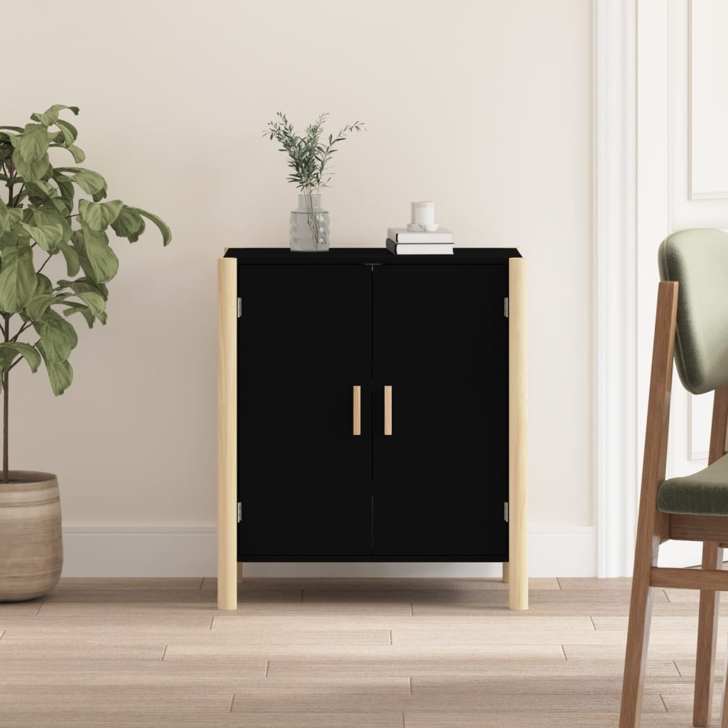 skænk 62x38x70 cm konstrueret træ sort