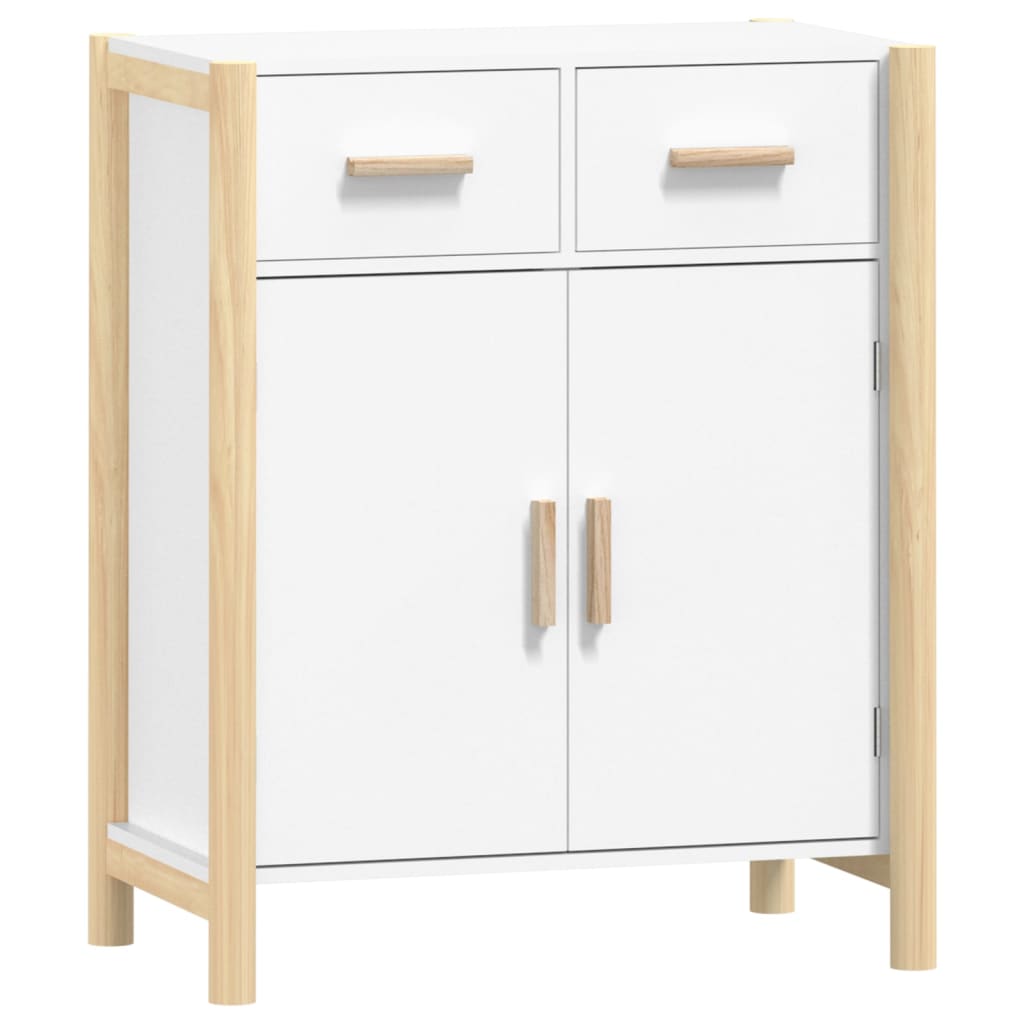 skænk 62x38x75 cm konstrueret træ hvid