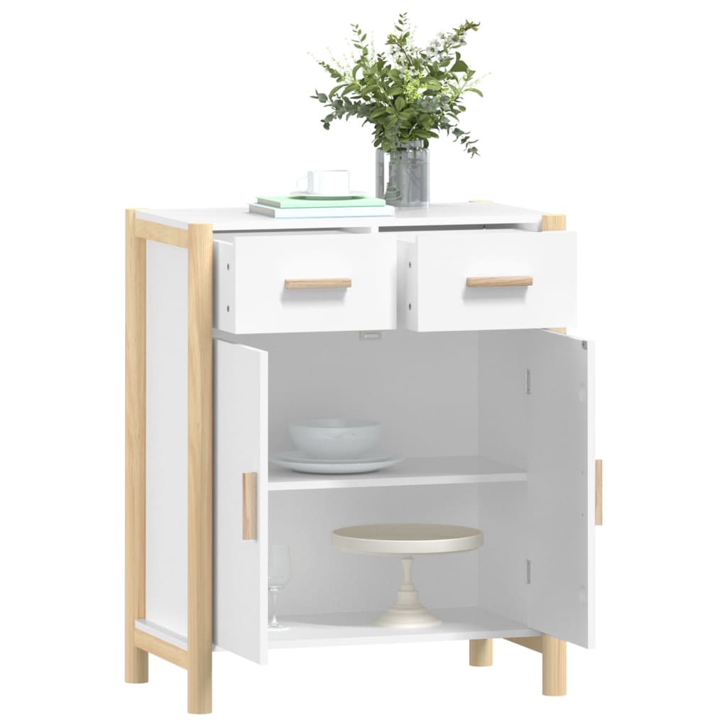 skænk 62x38x75 cm konstrueret træ hvid