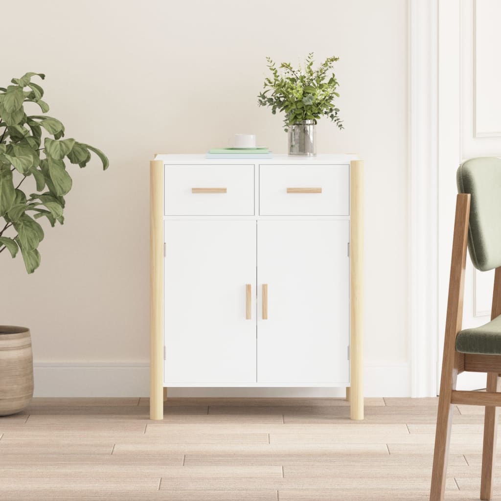 skænk 62x38x75 cm konstrueret træ hvid