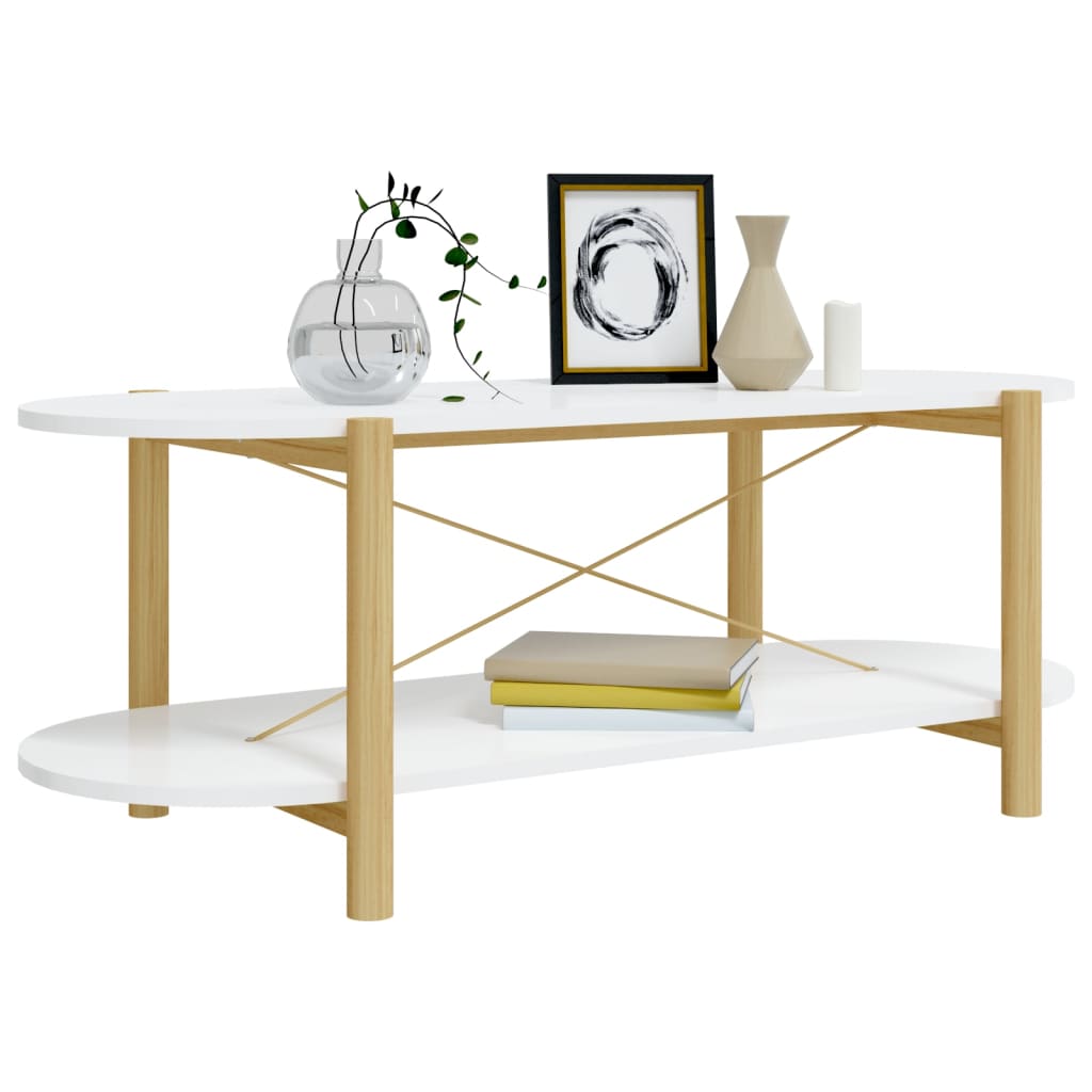 sofabord 110x48x40 cm konstrueret træ hvid