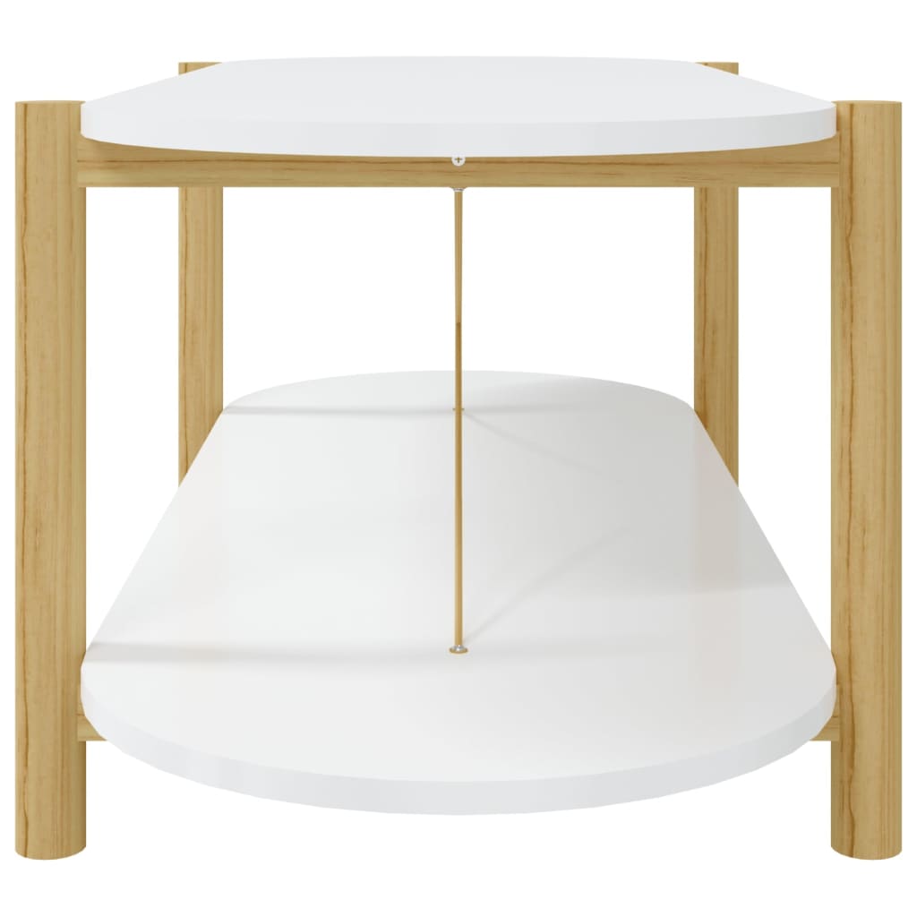 sofabord 110x48x40 cm konstrueret træ hvid