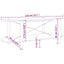 sofabord 110x48x40 cm konstrueret træ hvid