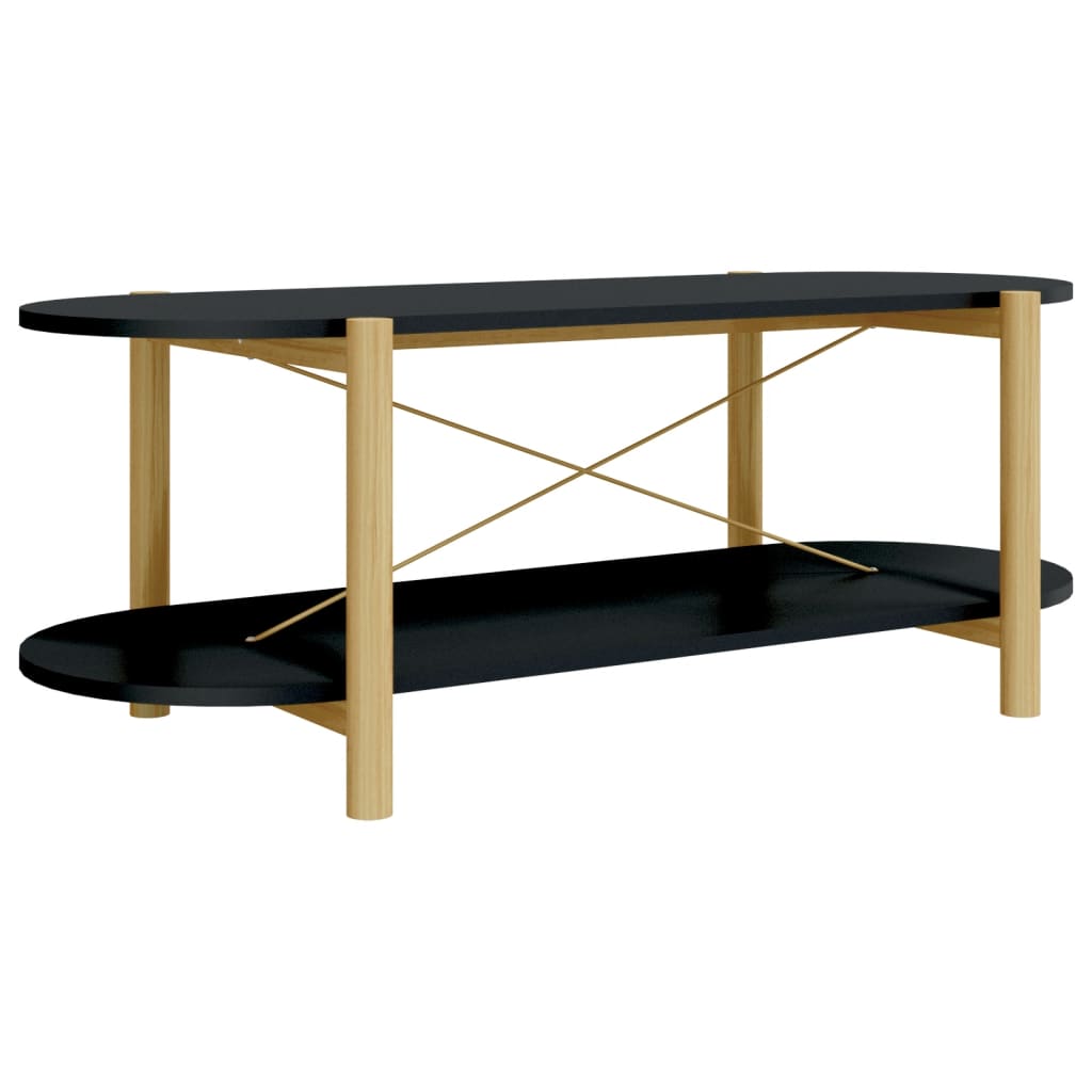 sofabord 110x48x40 cm konstrueret træ sort