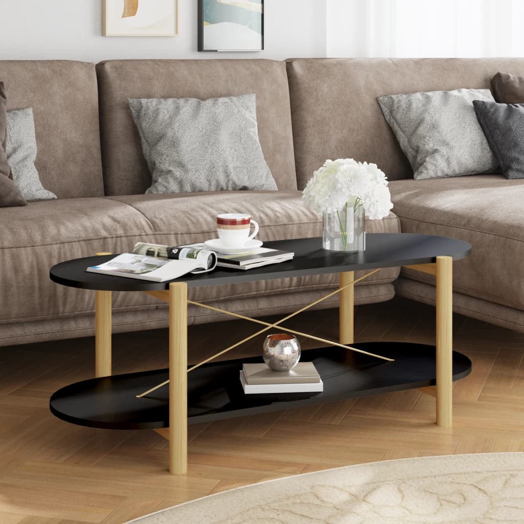 sofabord 110x48x40 cm konstrueret træ sort