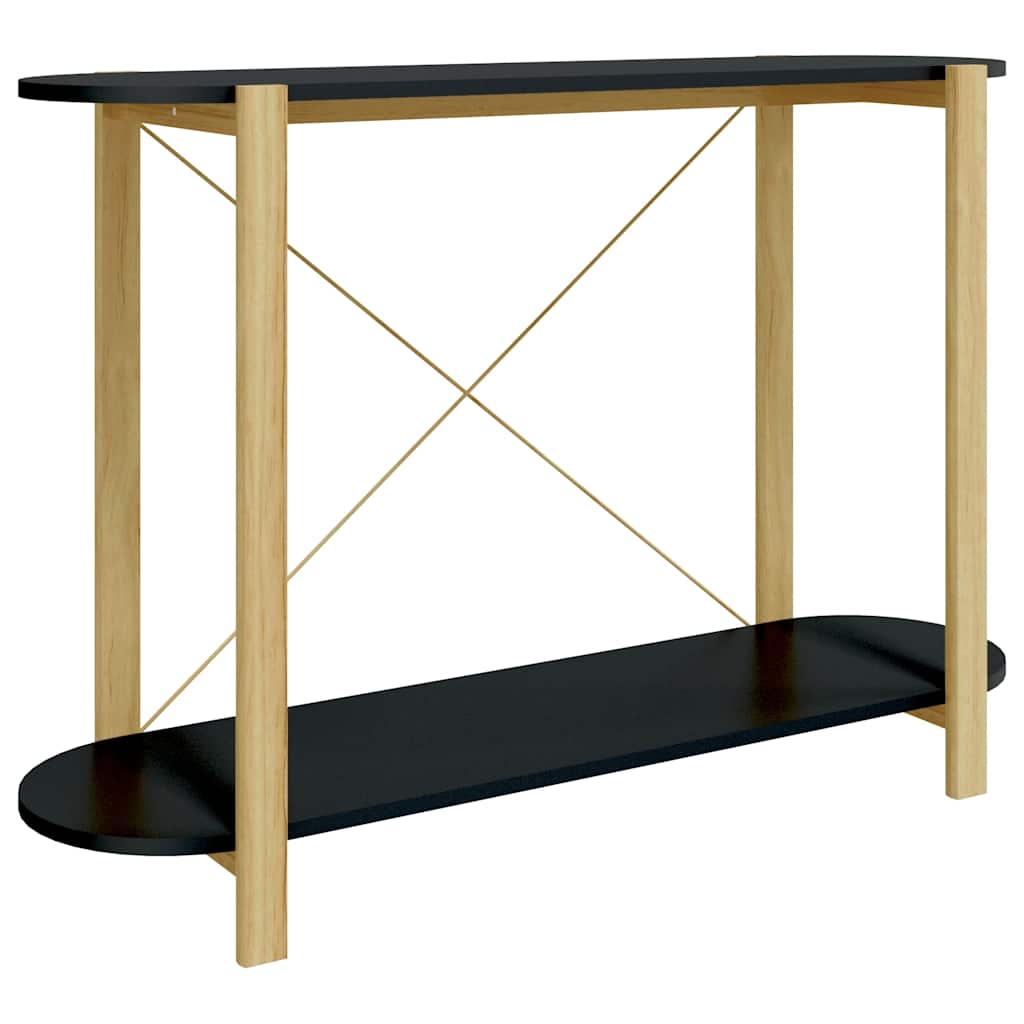 konsolbord 110x38x75 cm konstrueret træ sort
