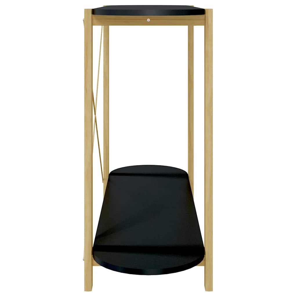 konsolbord 110x38x75 cm konstrueret træ sort
