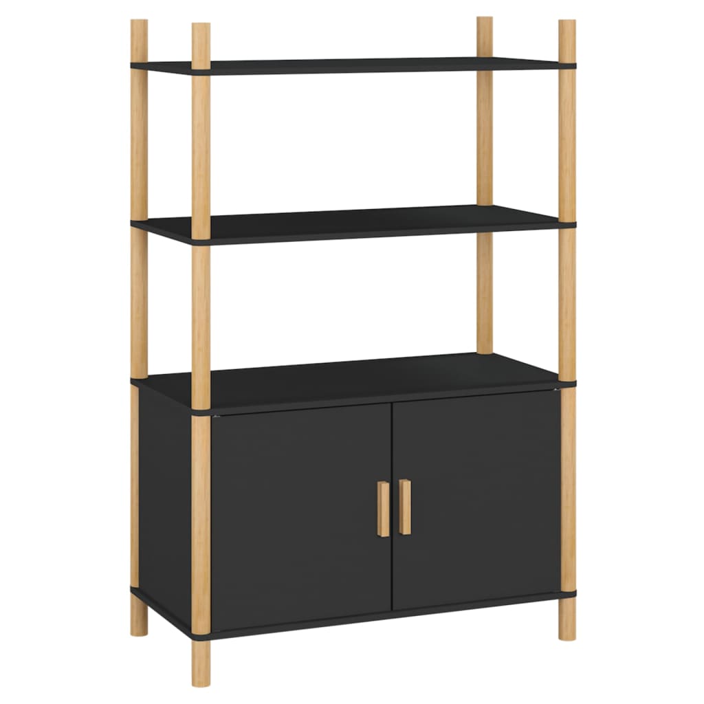 højskab 80x40x121 cm konstrueret træ sort