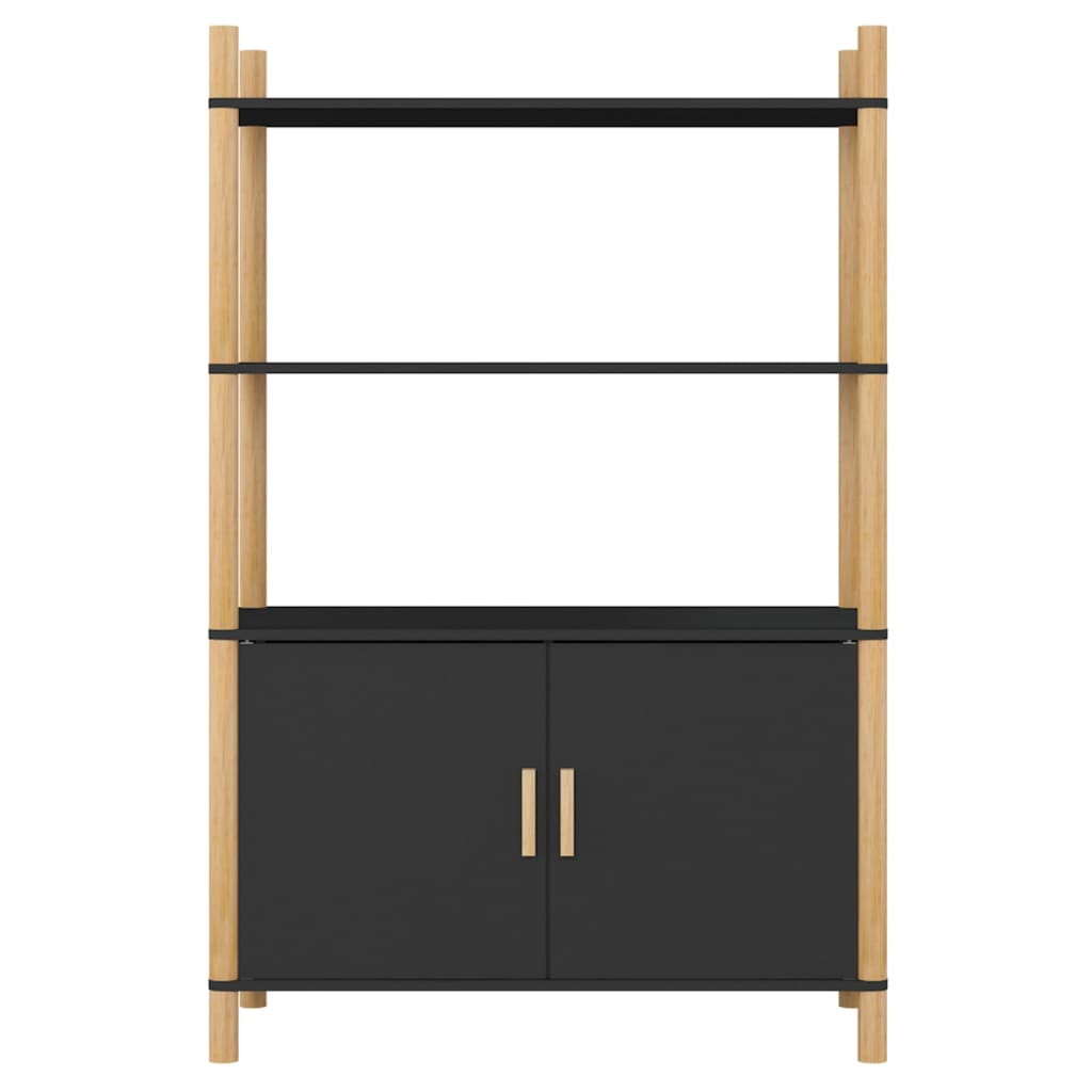 højskab 80x40x121 cm konstrueret træ sort