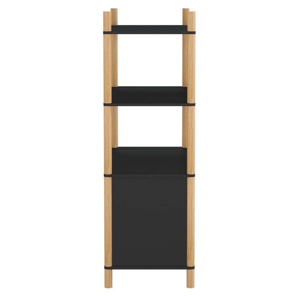 højskab 80x40x121 cm konstrueret træ sort