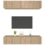 tv-skabe 4 stk. 80x30x30 cm konstrueret træ sonoma-eg