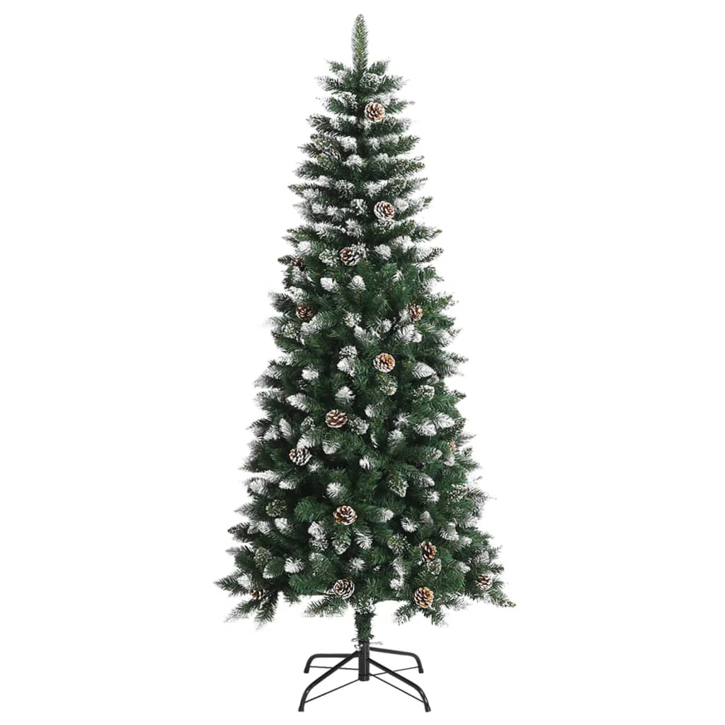 kunstigt juletræ med juletræsfod 150 cm PVC grøn