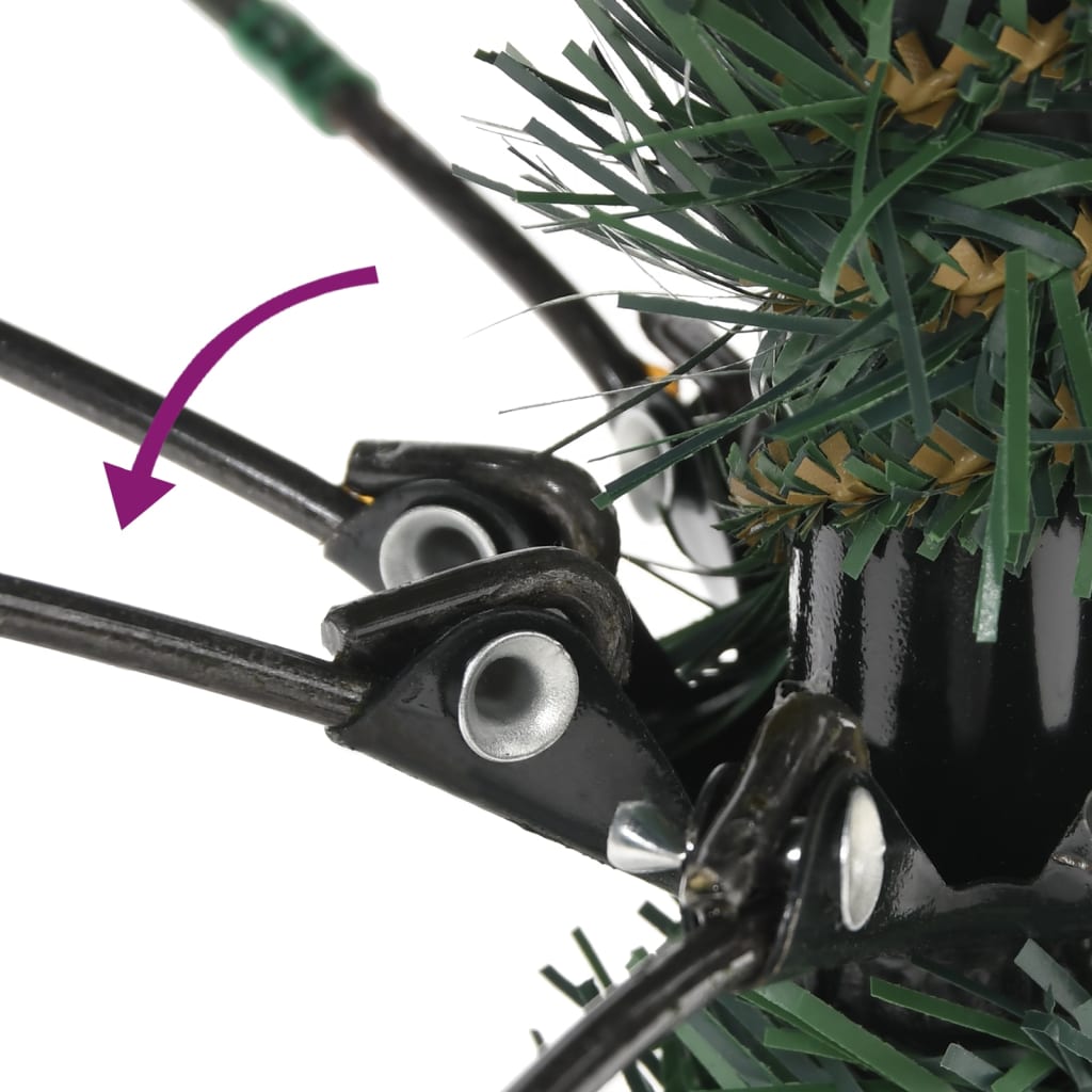 kunstigt juletræ med juletræsfod 150 cm PVC grøn