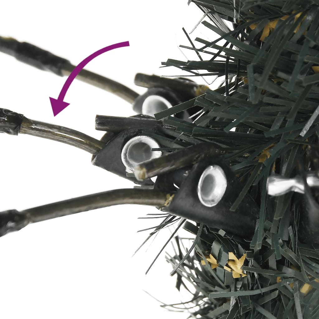 kunstigt juletræ med juletræsfod 180 cm PVC grøn