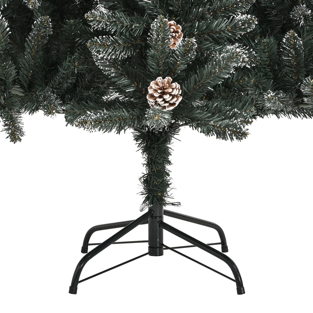 kunstigt juletræ med juletræsfod 180 cm PVC grøn