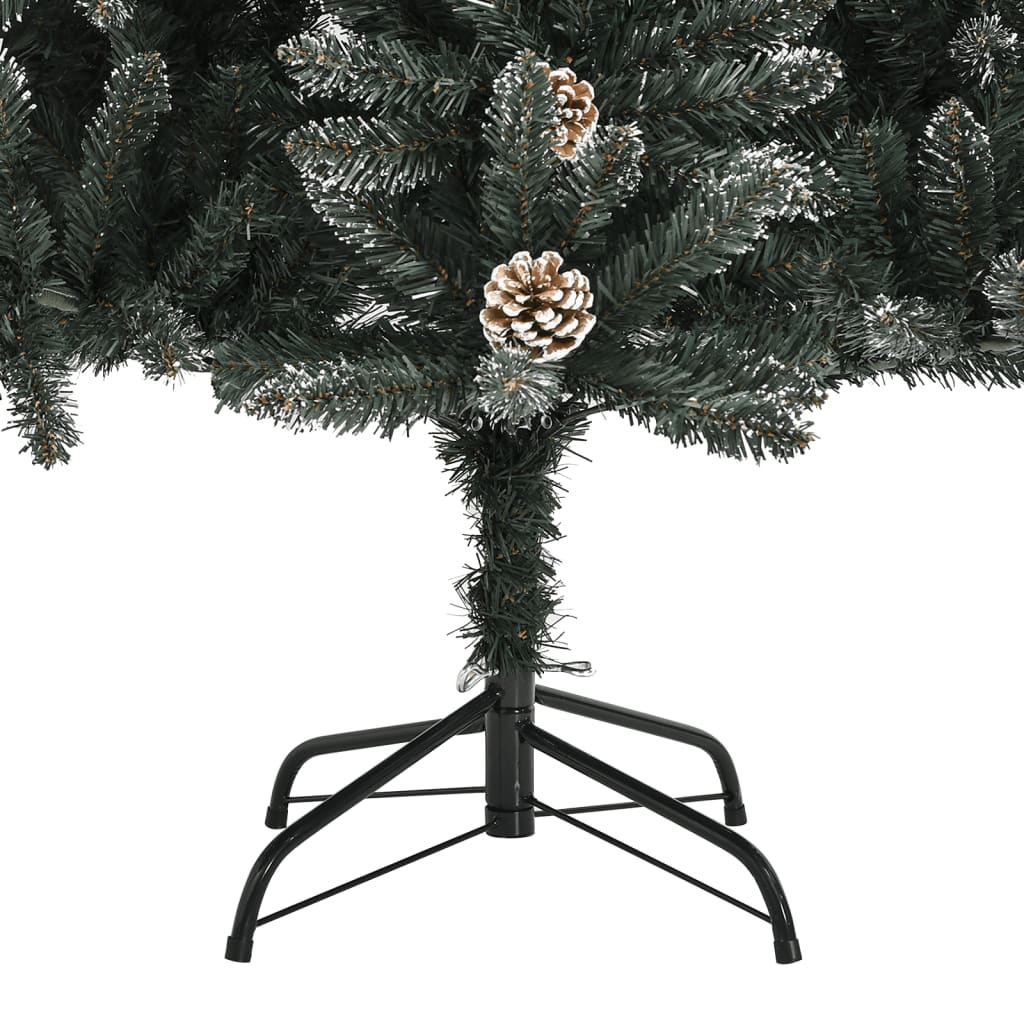 kunstigt juletræ med juletræsfod 240 cm PVC grøn