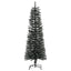 kunstigt smalt juletræ med juletræsfod 120 cm PVC grøn