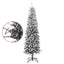 kunstigt smalt juletræ med sne 180 cm PVC og PE