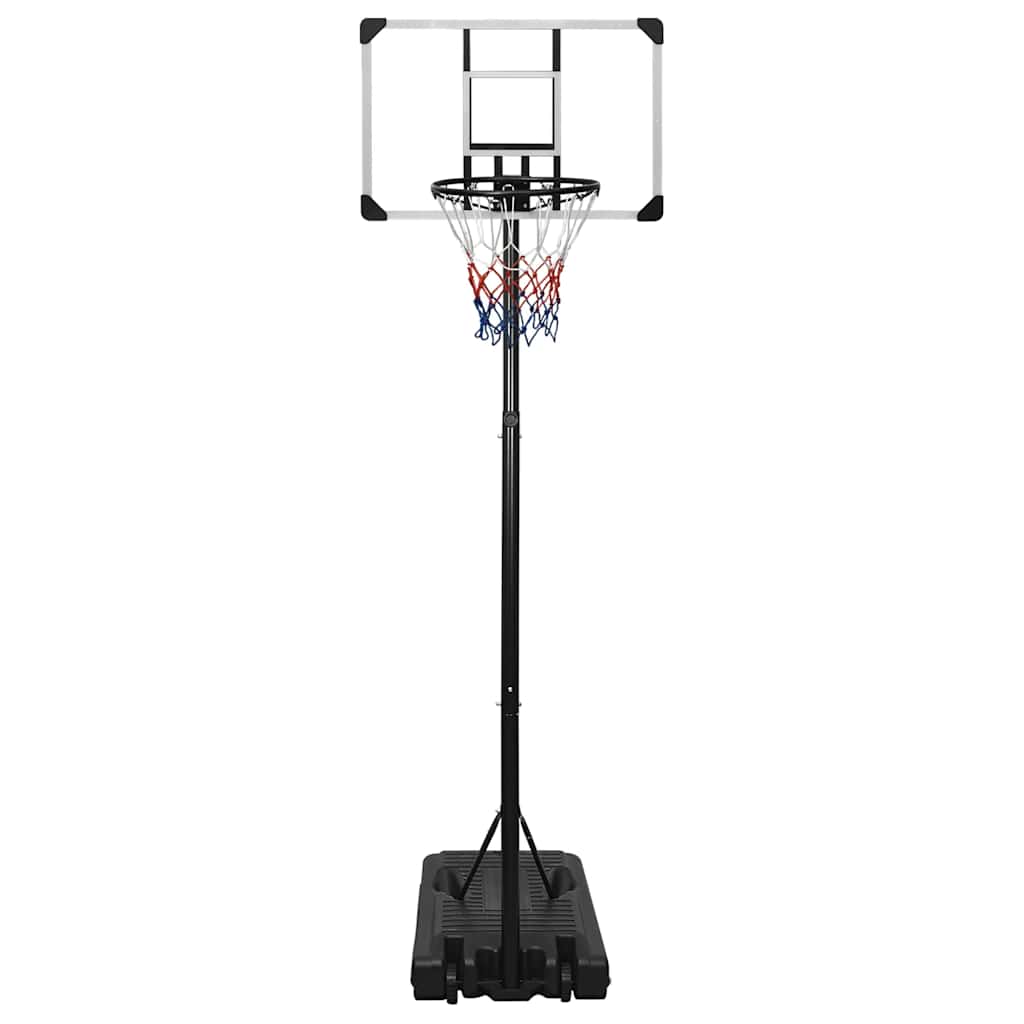 basketballstativ med plade 235-305 cm polycarbonat transparent
