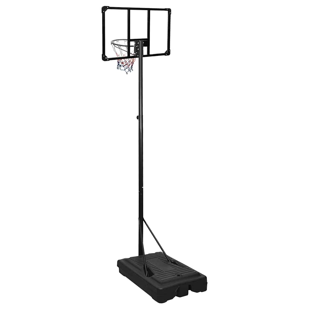 basketballstativ med plade 235-305 cm polycarbonat transparent