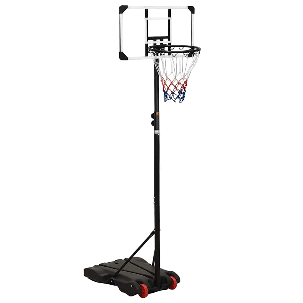 basketballstativ med plade 216-250 cm polycarbonat transparent