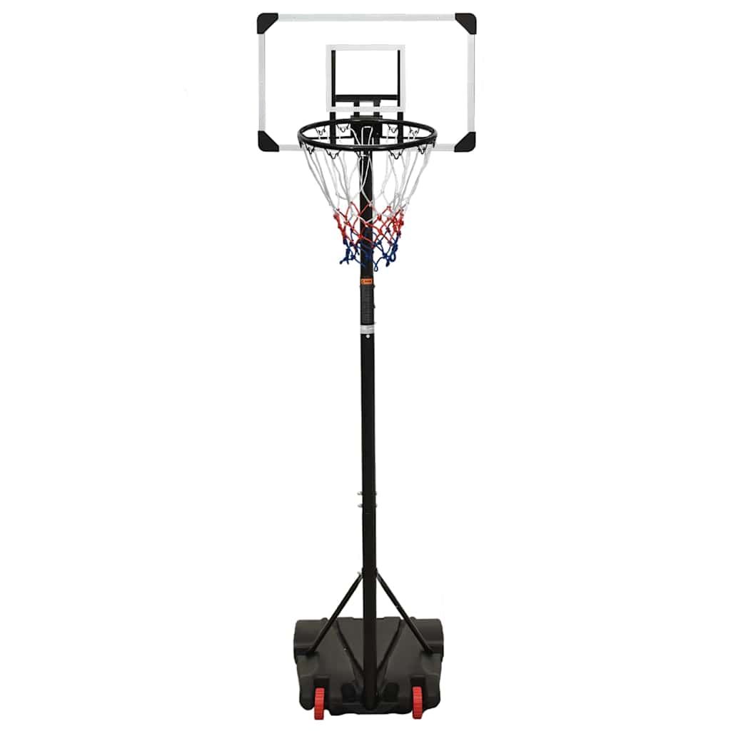 basketballstativ med plade 216-250 cm polycarbonat transparent
