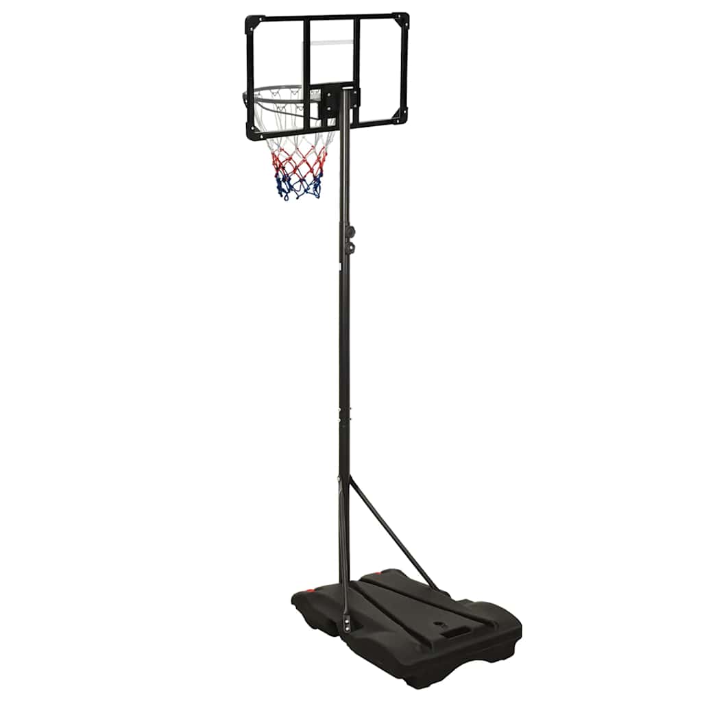 basketballstativ med plade 216-250 cm polycarbonat transparent