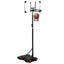 basketballstativ med plade 216-250 cm polycarbonat transparent