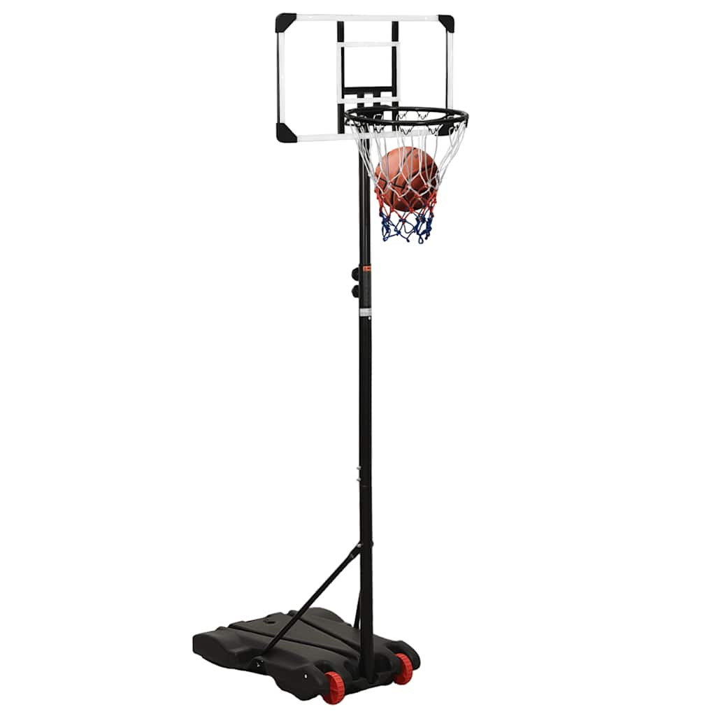 basketballstativ med plade 216-250 cm polycarbonat transparent
