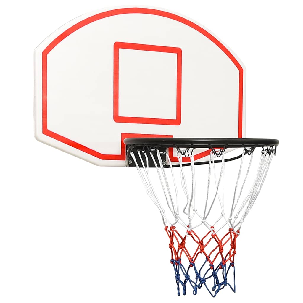 basketballkurv med plade 71x45x2 cm polyethylen hvid
