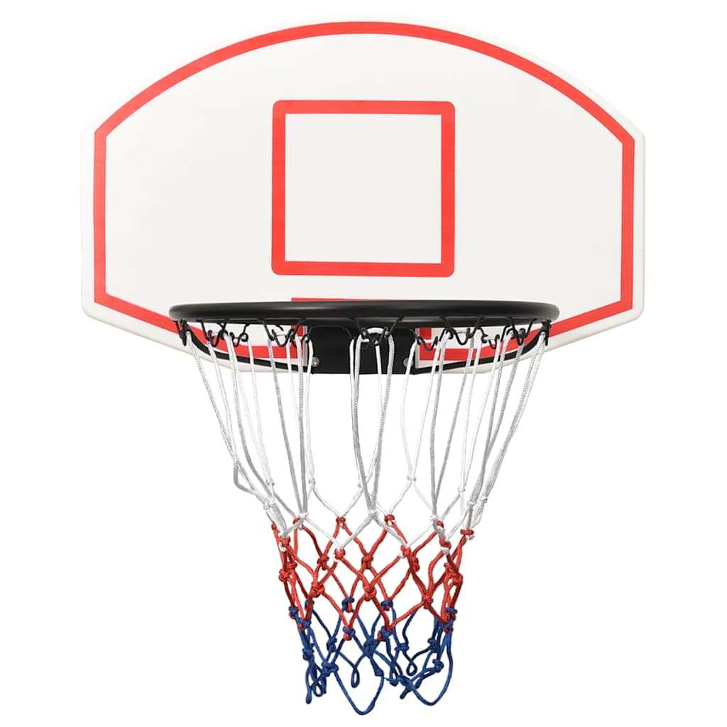 basketballkurv med plade 71x45x2 cm polyethylen hvid