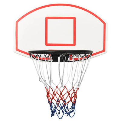 basketballkurv med plade 71x45x2 cm polyethylen hvid