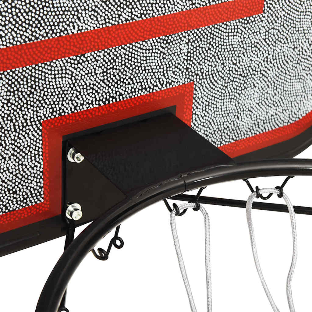 basketballkurv med plade 109x71x3 cm polyethylen sort