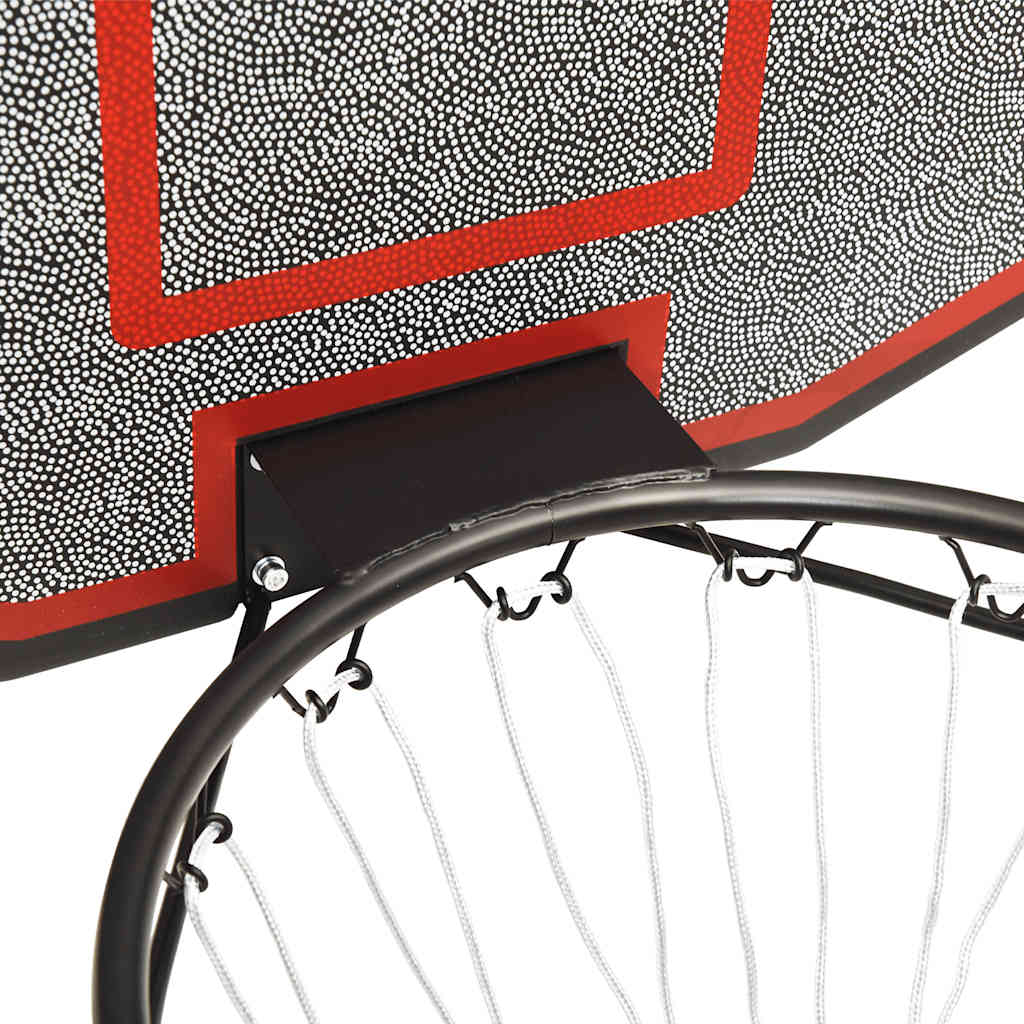 basketballkurv med plade 71x45x2 cm polyethylen sort