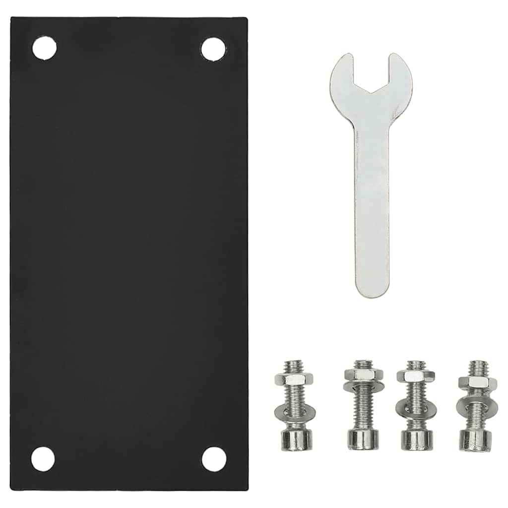 basketballkurv med plade 71x45x2 cm polyethylen sort