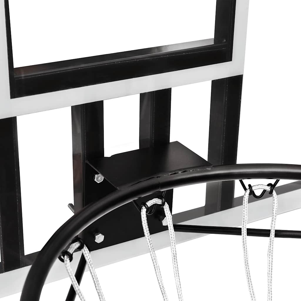 basketballkurv med plade 90x60x2,5 cm polycarbonat transparent