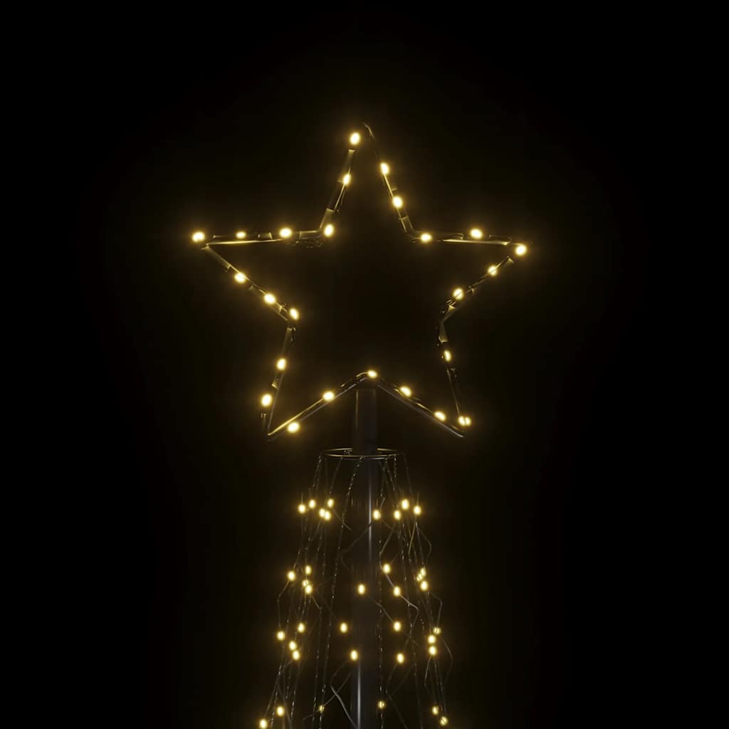 juletræ med kogle, varm hvid, 500 LED'er, 100x300 cm