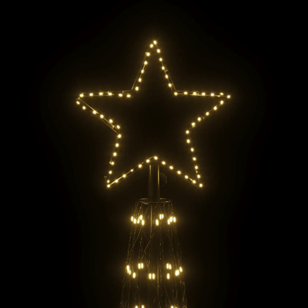 juletræ med kogle, varm hvid, 3000 LED'er, 230x800 cm