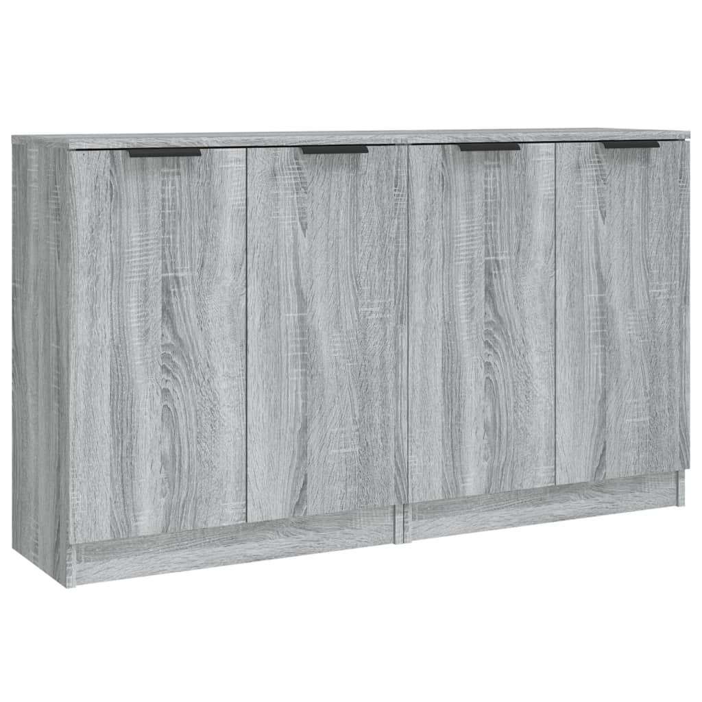 skænke 2 stk. 60x30x70 cm konstrueret træ grå sonoma-eg