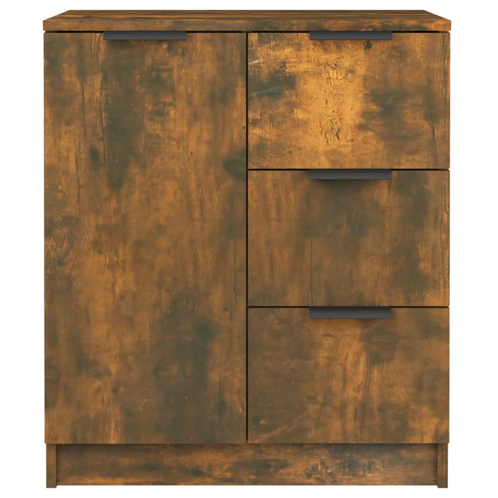 skænke 2 stk. 60x30x70 cm konstrueret træ røget egetræsfarve