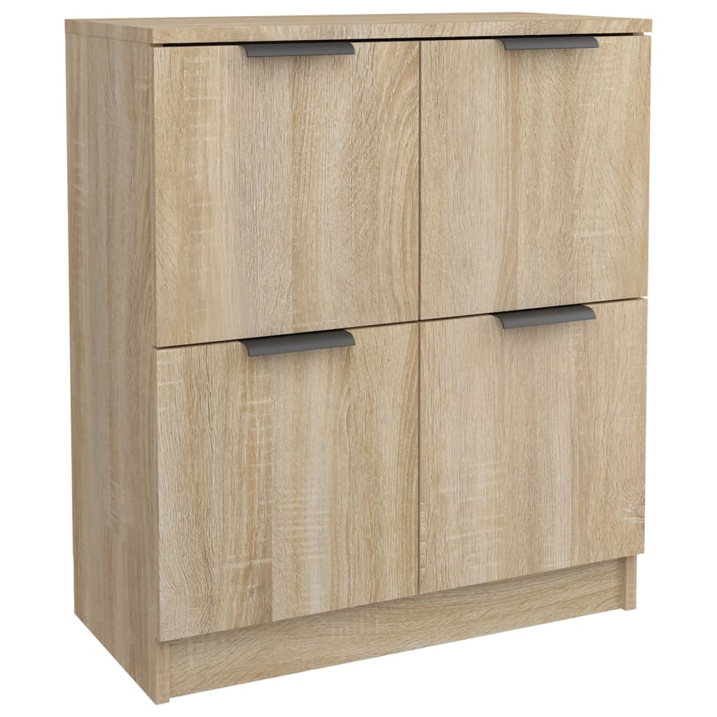 skænke 2 stk. 60x30x70 cm konstrueret træ sonoma-eg
