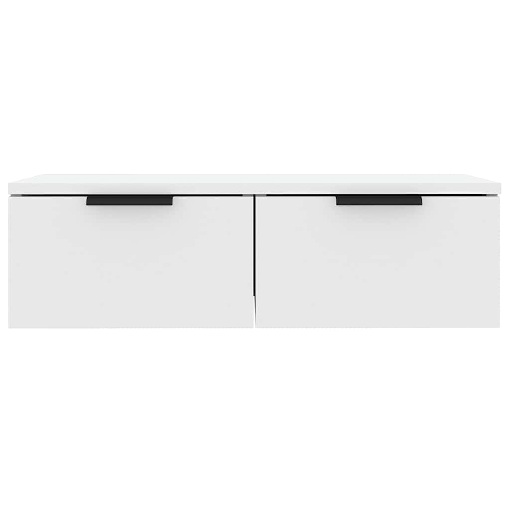 vægskabe 2 stk. 68x30x20 cm konstrueret træ hvid